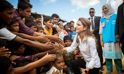 Queen Rania of Jordan Visits Rohingya Refugees Camp   Bangladesh jpeg