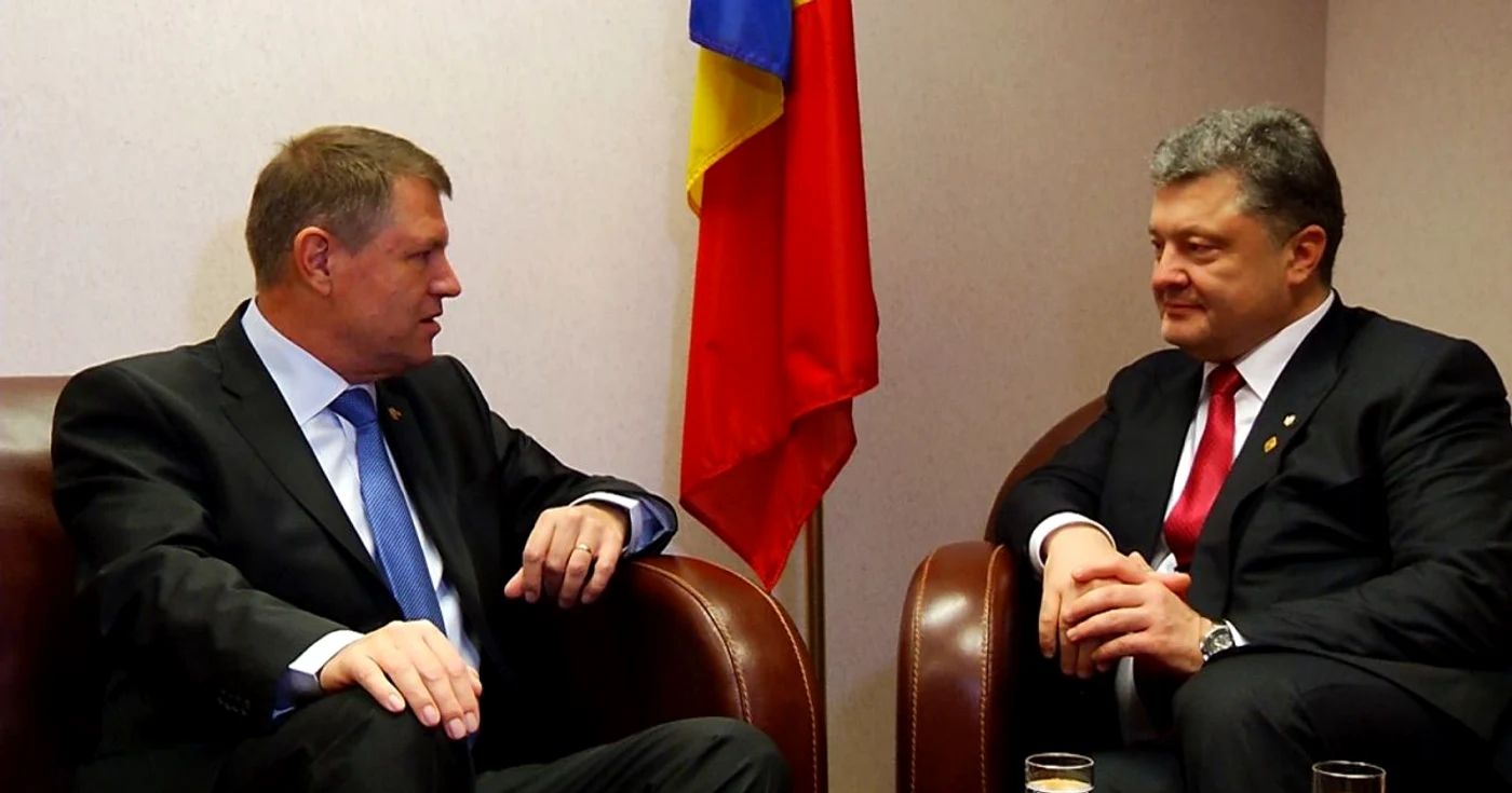 Klaus Iohannis şi Petro Poroşenko, la Bruxelles Foto: presidency