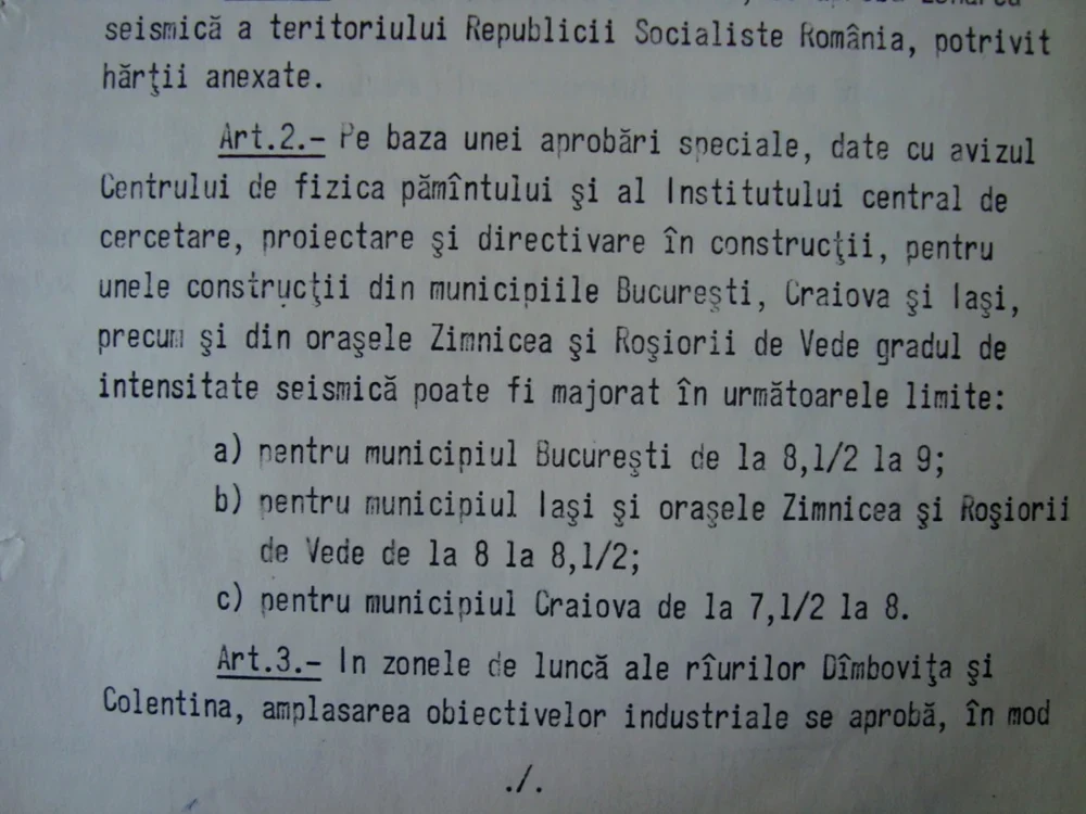 Gradul de intensitate a fost majorat în mai multe localități FOTO: Arhivele Naționale Vrancea