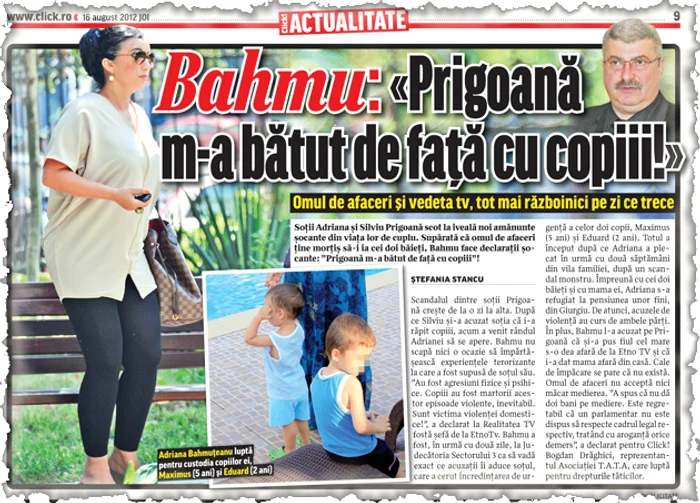 Click! v-a prezentat pe  larg scandalul şi motivul  despărţirii dintre  Bahmu şi Prigoană