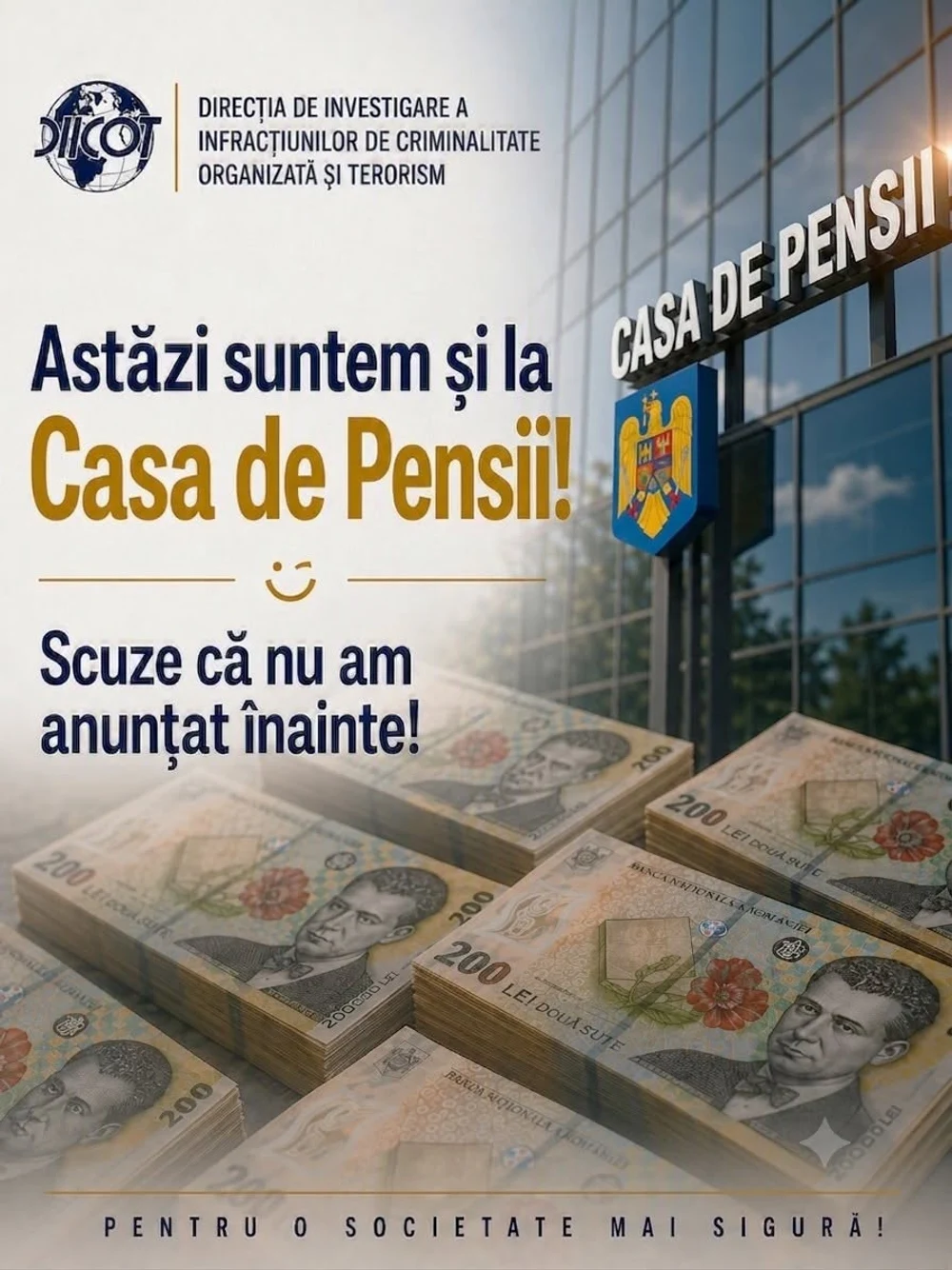 DIICOT, mesaj cu tentă ironică la adresa lui Dragoș Pîslaru: „Scuze că nu am anunțat înainte!” Postarea, taxată de internauți