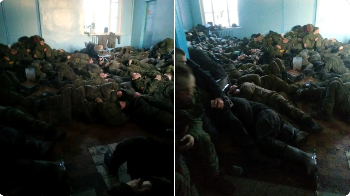 Soldati rusi in gara Dolbino FOTO Twitter