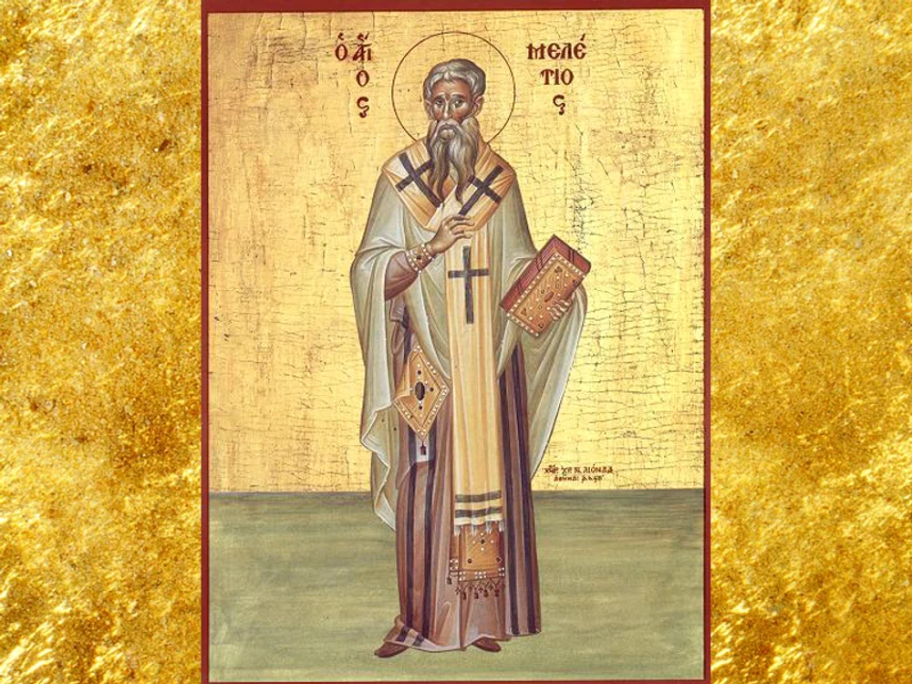 Sfântul Meletie, Arhiepiscopul Antiohiei celei Mari Icoană sec. XX, Grecia (foto: doxologia.ro)