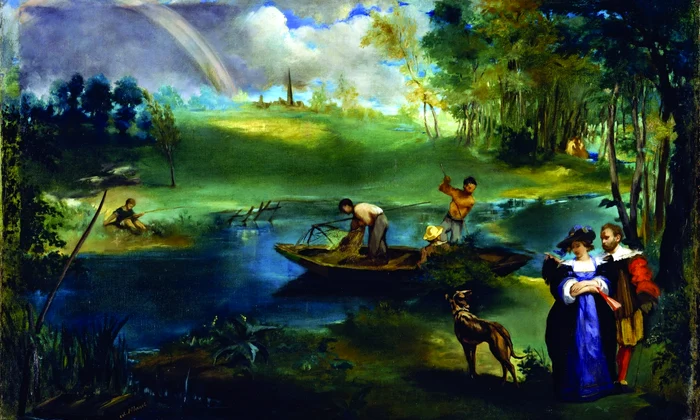 Édouard Manet, Pescuitul, 1861-1863, ulei pe pânză, 76,8 x 123,2 cm, The Metropolitan Museum of Art, New York