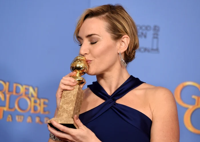 Kate Winslet și scumpul ei Glob de Aur - al patrulea