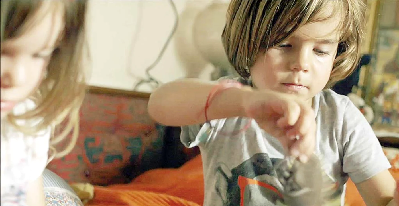 Elena (5 ani) şi Luca (7 ani) au fost foarte relaxaţi la filmări