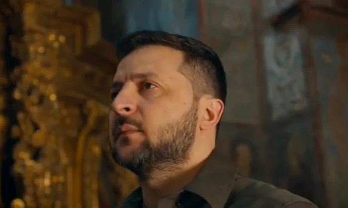 Volodimir Zelenski mesaj de Paste din catedrala din Kiev (0) jpg