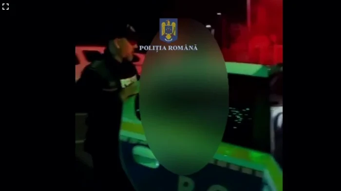 Bărbatul a fost reținut. FOTO Captură video IPJ Gorj