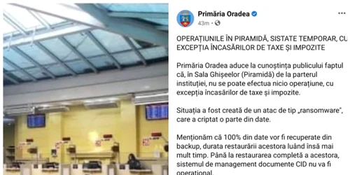 Primaria Oradea a fost atacată de hackeri