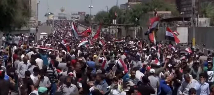 
    Capitala Irakului a fost luată cu asalt de mii de protestatariFoto: captură video  