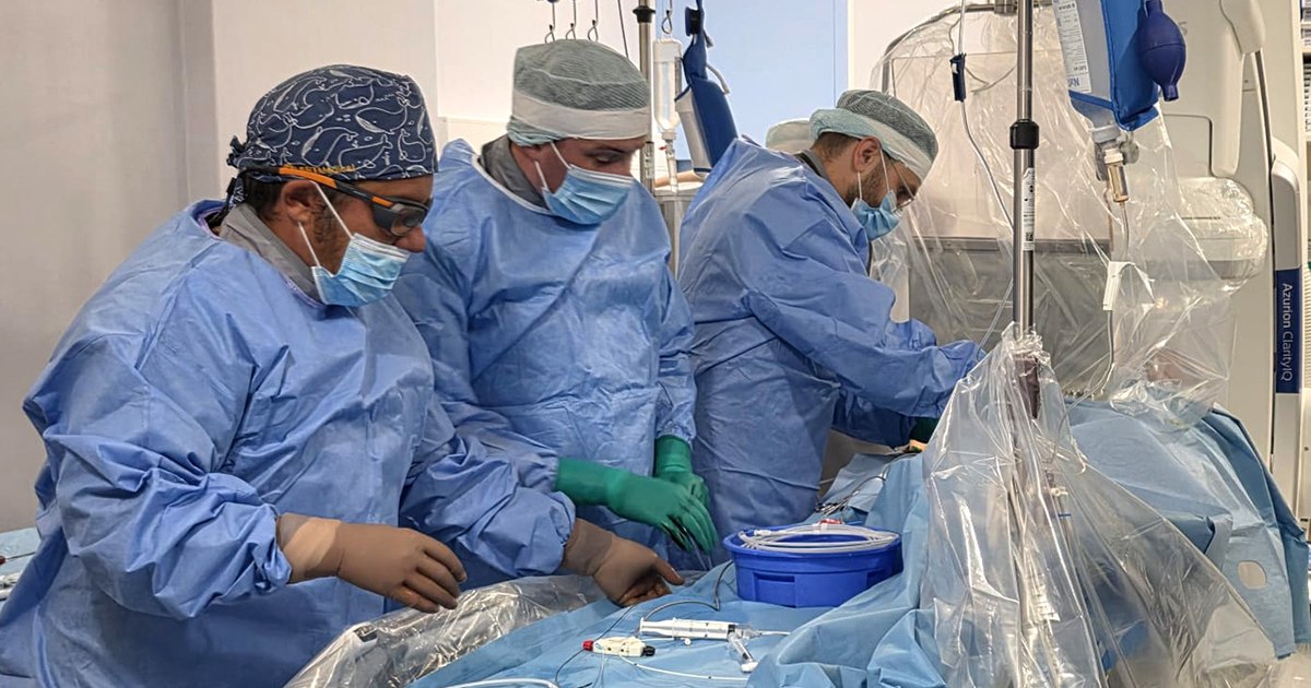 TAVI realizată la Sibiu la un pacient cu stenoză aortică severă și dextrocardie