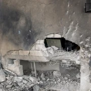 Blocul afectat de drona rusească Foto: Administrația Prezidențială