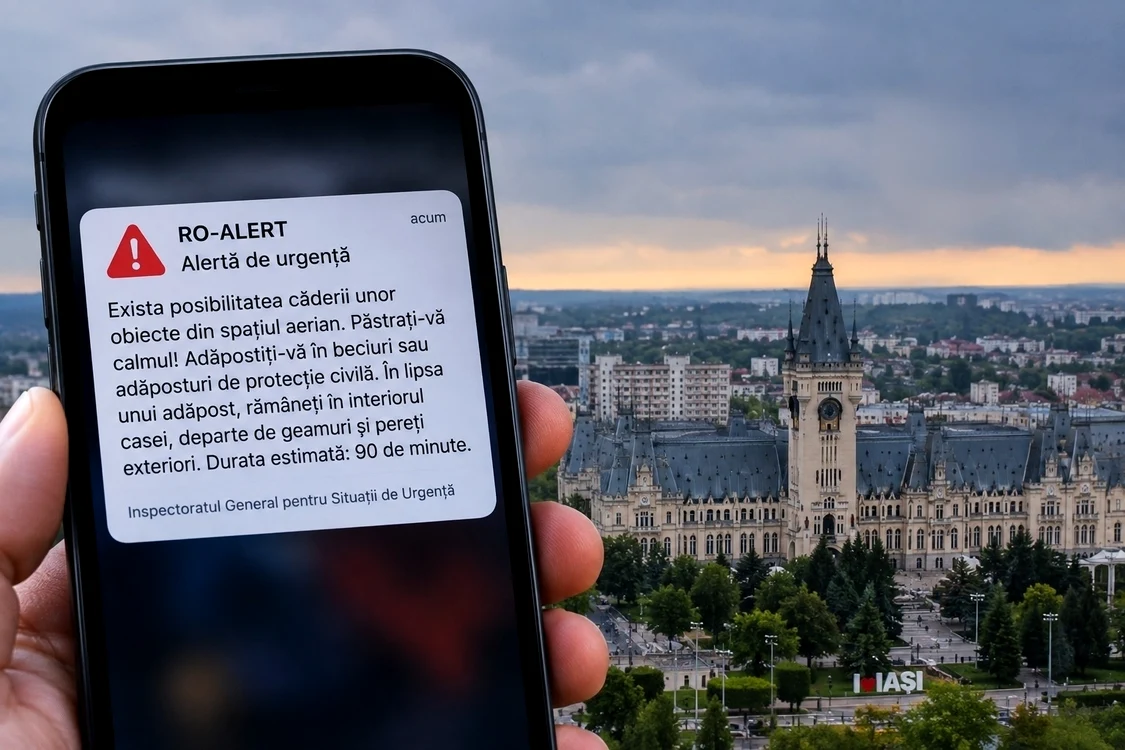 Ro-alert cu drona în Iași 