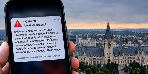 Ro-alert cu drona în Iași 