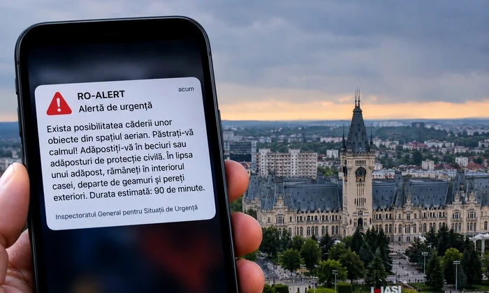 Ro-alert cu drona în Iași 