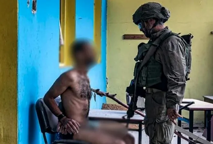 Prizonier de război interogat în Gaza Captură YouTube via BBC