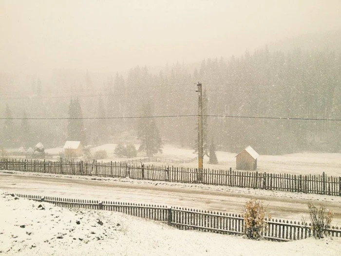 Zăpada a pus stăpânire pe judeţul Suceava. FOTO Facebook