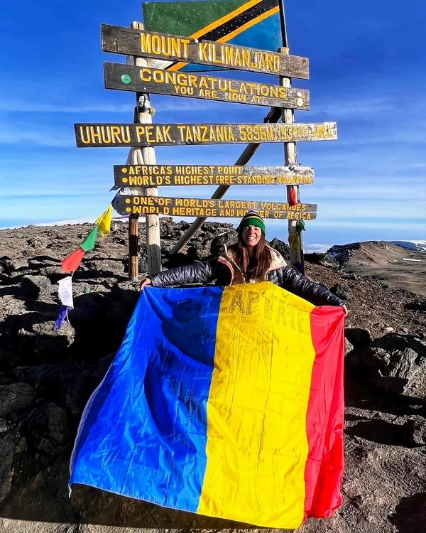 Mellina a fost extrem de încântată de experiență de pe Kilimanjaro