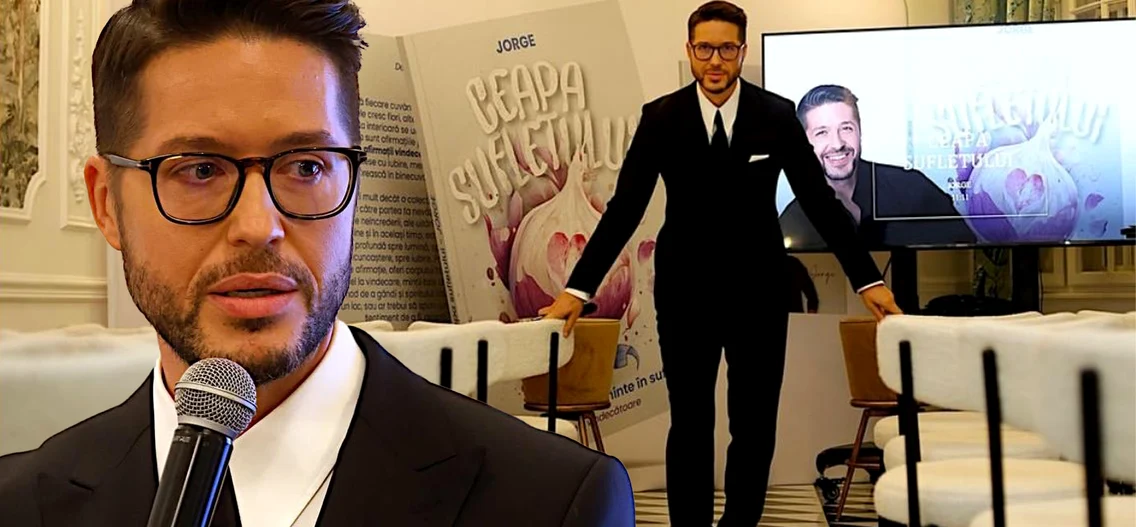 Jorge și-a lansat cartea “Ceapa sufletului”    Familia i-a fost alături vedetei   Ce spune artistul despre cum simte prezența tatălui său care nu mai este printre noi