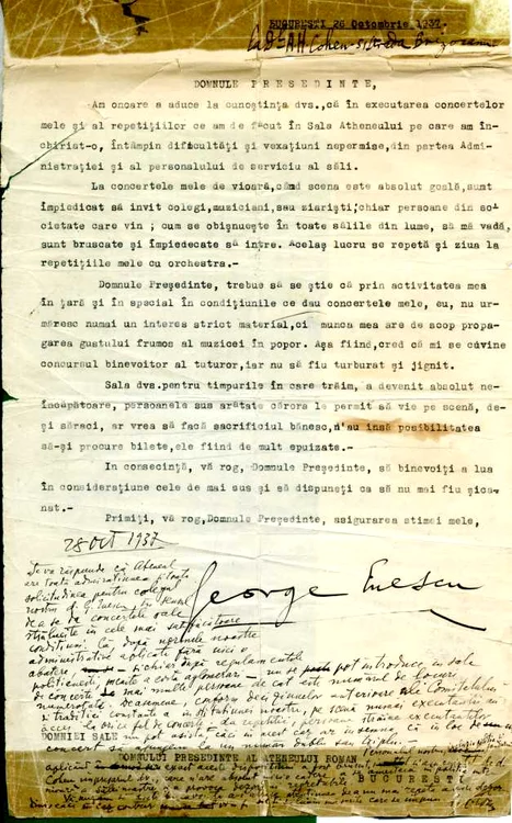 memoriu enescu