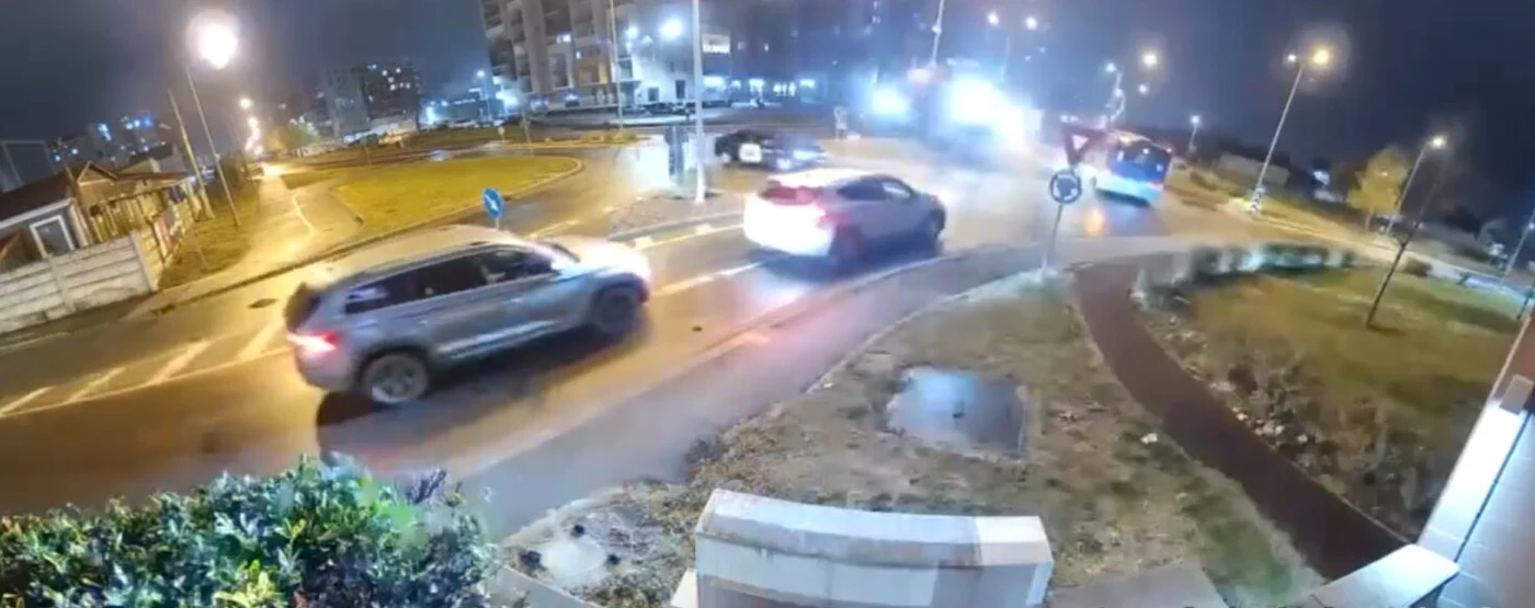 Șofer zburător la Oradea FOTO: captură video