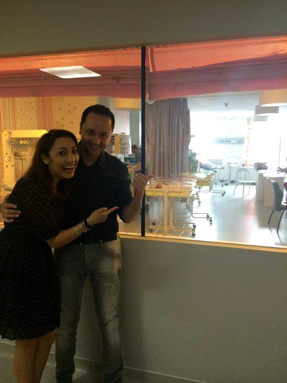 Andra şi Cătălin Măruţă au fost la maternitate pentru a-şi vedea finulFOTO Facebook