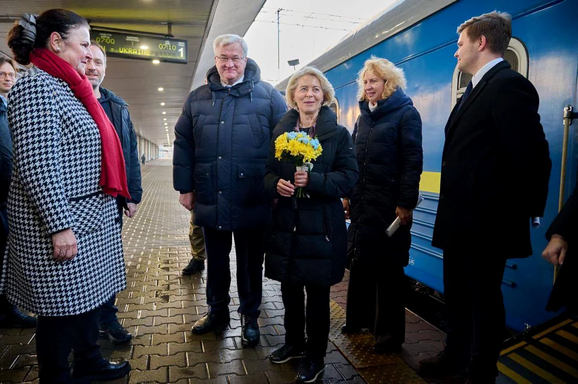 Șefa Comisiei Europene, la Kiev/FOTO:X