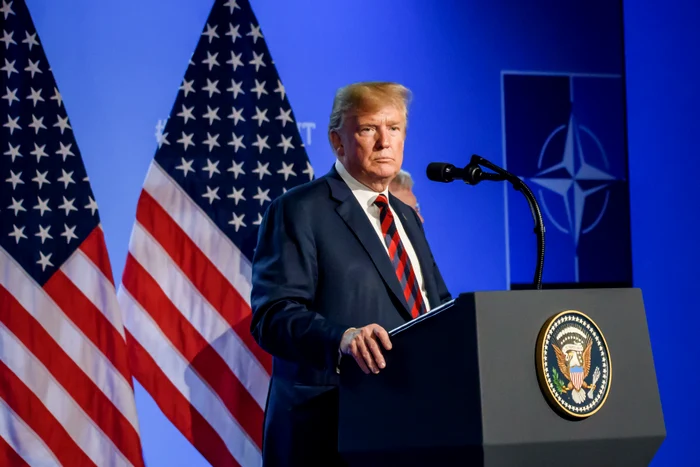 Donald Trump la conferința de presă de după summitul NATO în 2018 FOTO SHUTTERSTOCK