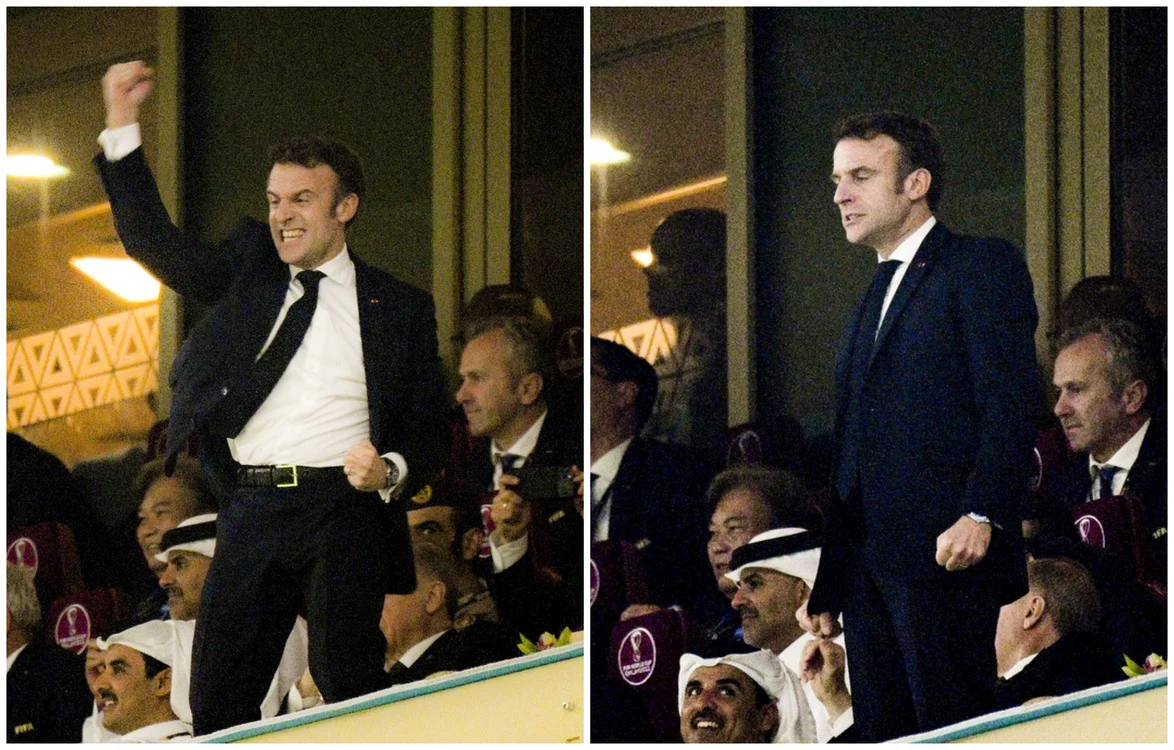 Trăirile lui Macron la finala CM Qatar FOTO Profimedia 