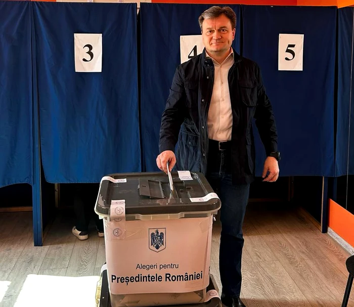 Premierul moldovean a votat pentru o Românie europeană. FOTO: Telegram