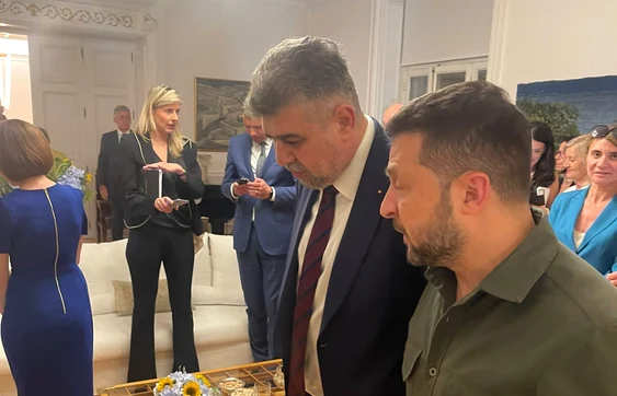 Marcel Ciolacu și Volodimir Zelenski FOTO: Twitter Marcel Ciolacu