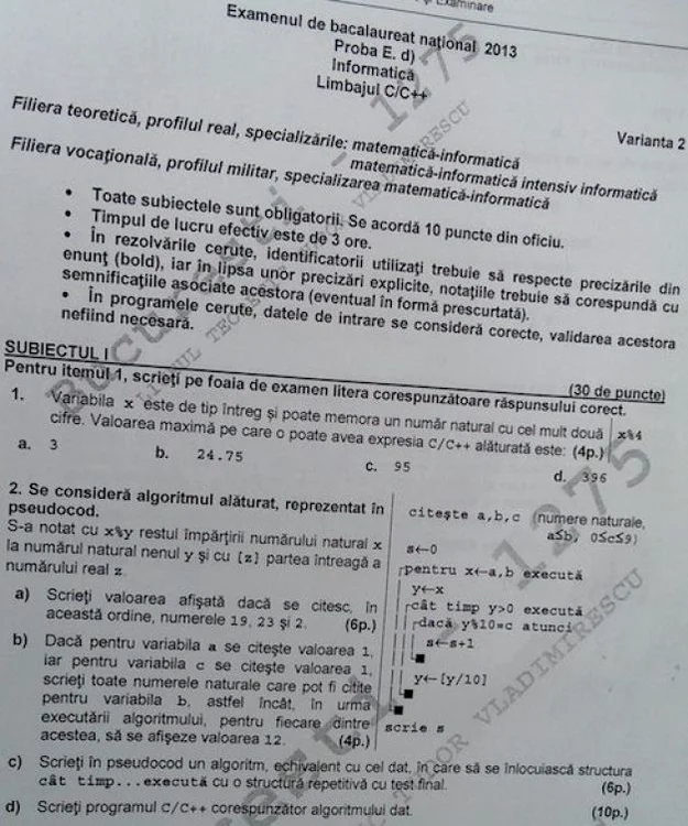 Bac 2013