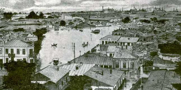 Galaţiul la 1897. Reproducere după o fotografie din colecţia Maksay SURSA Biblioteca VA Urechia