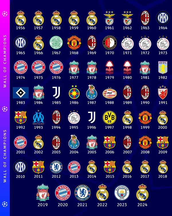 Stema FCSB a rămas pe ”peretele campionilor” publicat de UEFA. Foto X