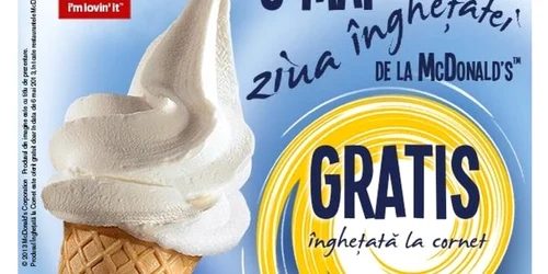 ziua inghetatei mcdonald's