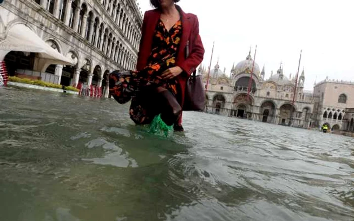 Piaţa San Marco din Veneţia sub ape FOTO EPA-EFE