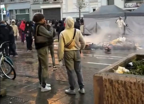 Suporterii belgieni s-au luat la bătaie cu cei marocani Foto: Captură Twiter