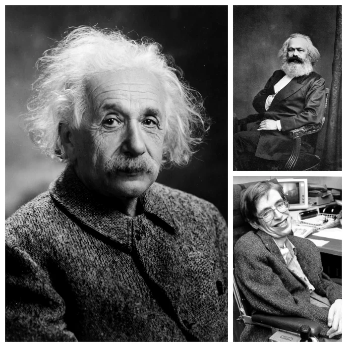 Albert Einstein, Karl Marx și Stephen Hawking Foto: Wikipedia