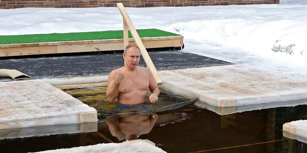 Putin, baia de Bobotează din 2021 FOTO Profimedia 