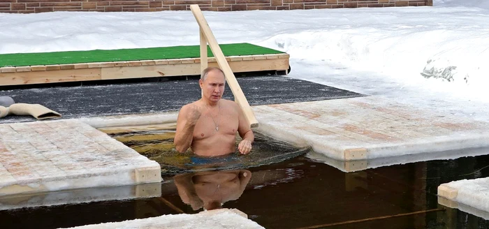 Putin, baia de Bobotează din 2021 FOTO Profimedia