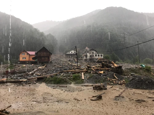 Mai multe gospodării au fost inundate în Argeşfoto: ISU