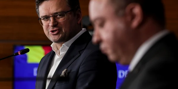 Ministru ucrainean afaceri externe Dmitro Kuleba Bogdan Aurescu Bucuresti 22 aprilie 2022 FOTO Inquam Photos / Octav Ganea