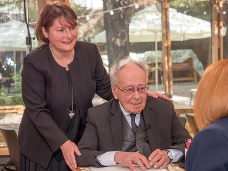 Mihai Șora si soția sa, Luiza Palanciuc