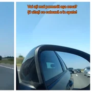 Masina Politie incetineste traficul pe autostrada