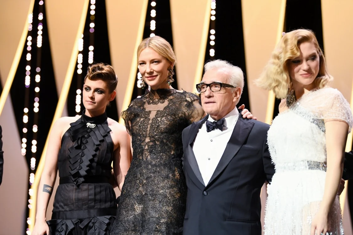 Cate Blanchet la festivalul de film de la Cannes 2018, alături de Kristen Stewart, Martin Scorsese şi Lea Sedyoux                                                                                                        FOTO Guliver / Getty Images