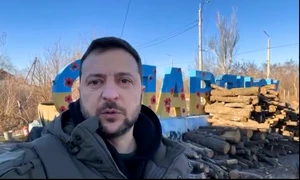 Volodimir Zelenski in Sloviansk FOTO Twitter @alert ukraine jfif