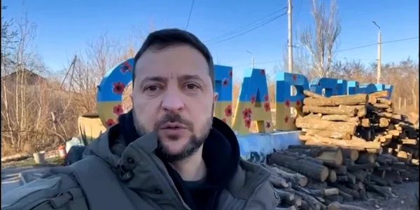 Volodimir Zelenski in Sloviansk FOTO Twitter @alert ukraine jfif