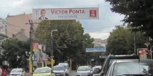Afişajul de la Constanţa din campania electorală 2014 pentru alegerile prezidenţiale