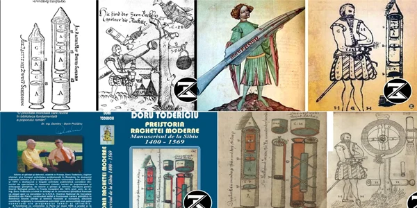 Manuscrisul de la Sibiu cel mai vechi document despre istoria rachetei moderne Foto colaj jpg
