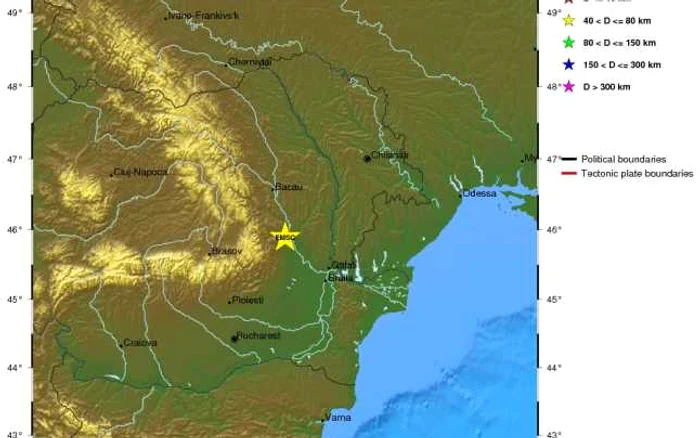 Seismul a avut loc la o adâncime de 40 de kilometri FOTO www.cutremur.net